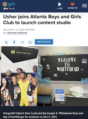 Usher Joins Atlanta Boys & Girls Club to Launch Content Studio