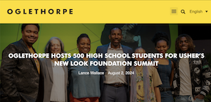 Oglethorpe Hosts 500 High School Students for Usher’s New Look Foundation Summit